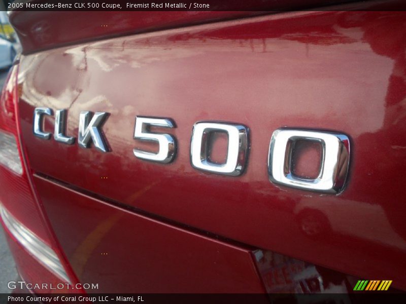 Firemist Red Metallic / Stone 2005 Mercedes-Benz CLK 500 Coupe