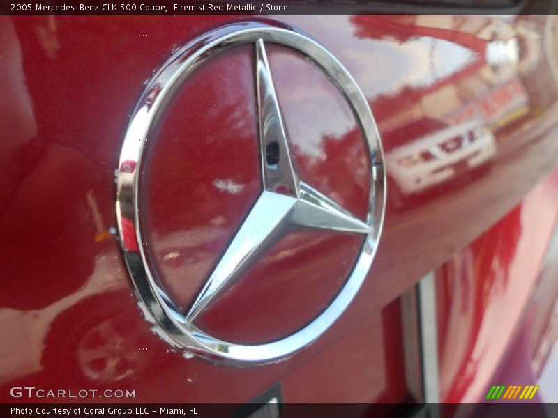 Firemist Red Metallic / Stone 2005 Mercedes-Benz CLK 500 Coupe