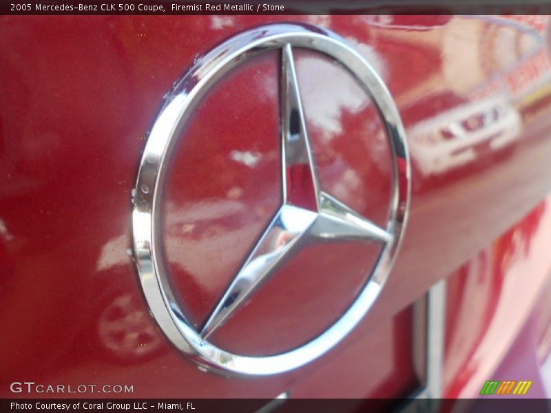 Firemist Red Metallic / Stone 2005 Mercedes-Benz CLK 500 Coupe
