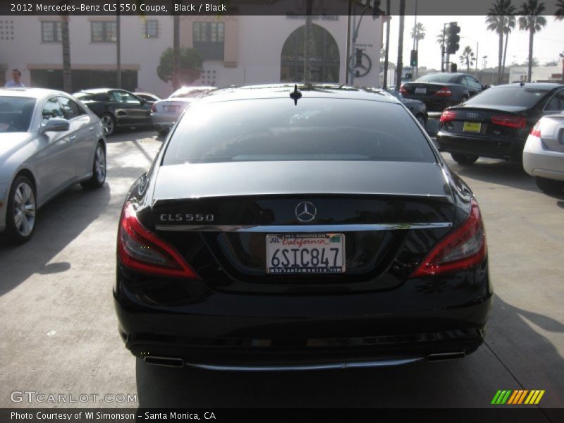 Black / Black 2012 Mercedes-Benz CLS 550 Coupe