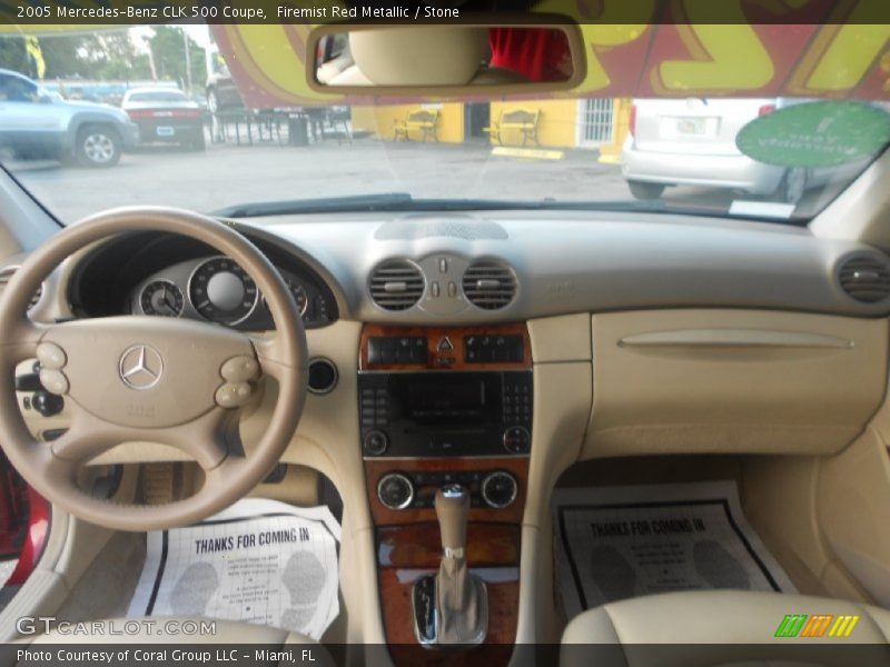 Firemist Red Metallic / Stone 2005 Mercedes-Benz CLK 500 Coupe