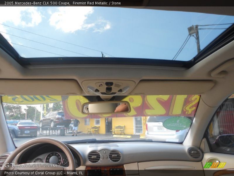 Firemist Red Metallic / Stone 2005 Mercedes-Benz CLK 500 Coupe