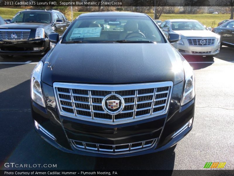 Sapphire Blue Metallic / Shale/Cocoa 2013 Cadillac XTS Luxury FWD