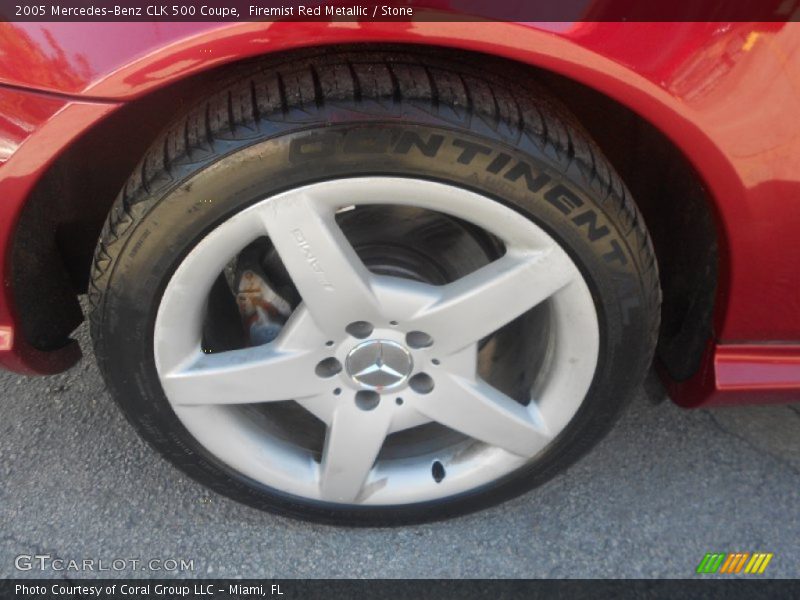Firemist Red Metallic / Stone 2005 Mercedes-Benz CLK 500 Coupe