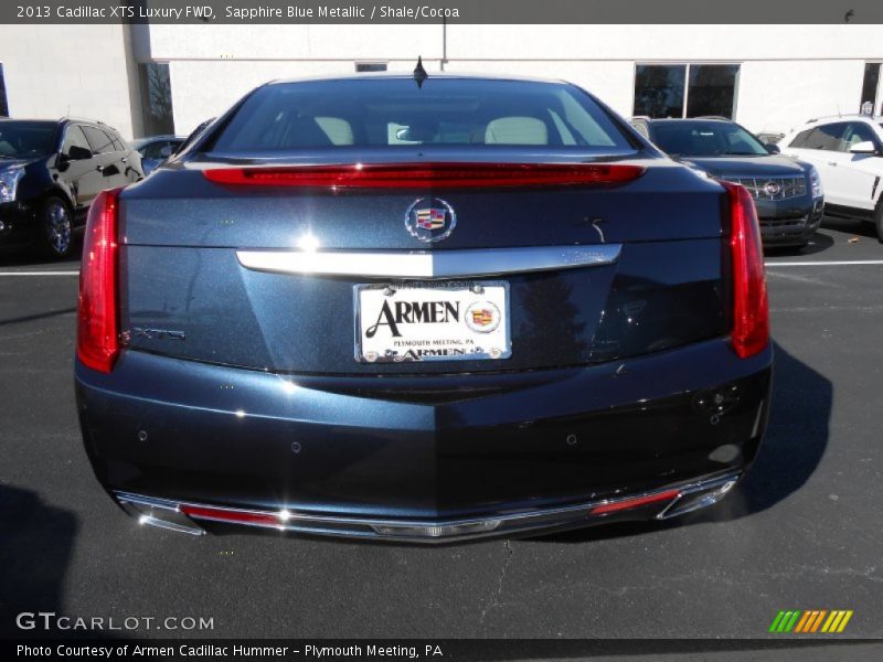 Sapphire Blue Metallic / Shale/Cocoa 2013 Cadillac XTS Luxury FWD