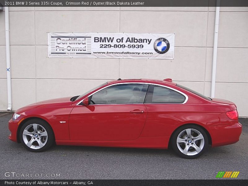 Crimson Red / Oyster/Black Dakota Leather 2011 BMW 3 Series 335i Coupe