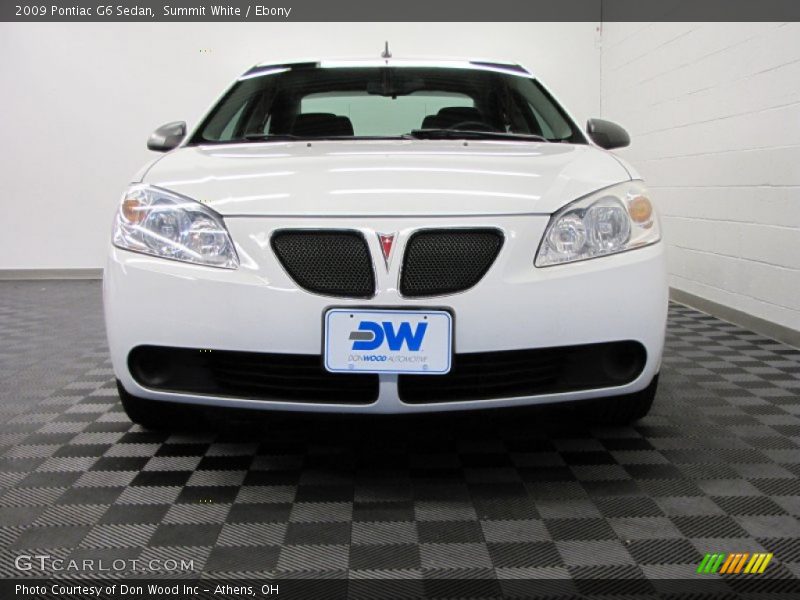 Summit White / Ebony 2009 Pontiac G6 Sedan