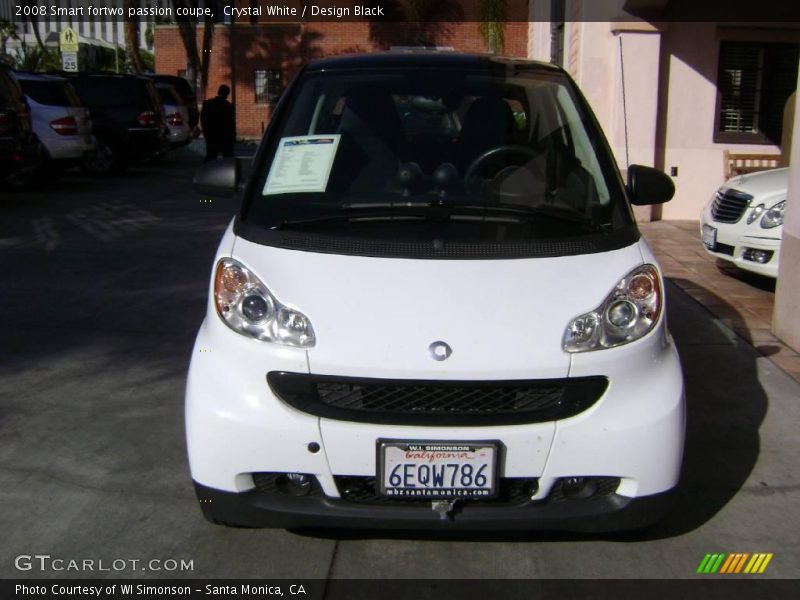 Crystal White / Design Black 2008 Smart fortwo passion coupe