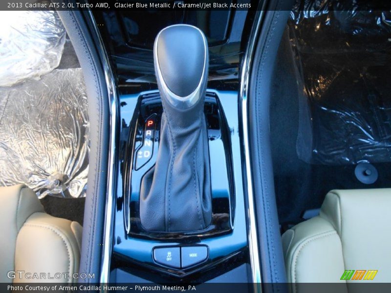 Glacier Blue Metallic / Caramel/Jet Black Accents 2013 Cadillac ATS 2.0L Turbo AWD