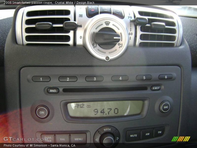 Crystal White / Design Black 2008 Smart fortwo passion coupe