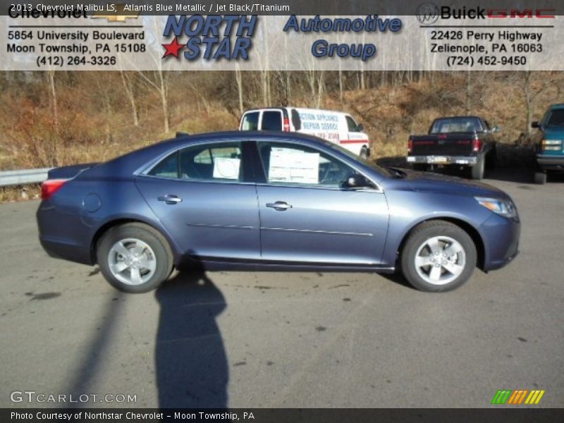 Atlantis Blue Metallic / Jet Black/Titanium 2013 Chevrolet Malibu LS