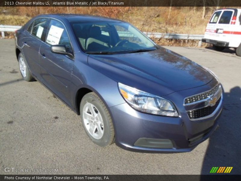 Atlantis Blue Metallic / Jet Black/Titanium 2013 Chevrolet Malibu LS
