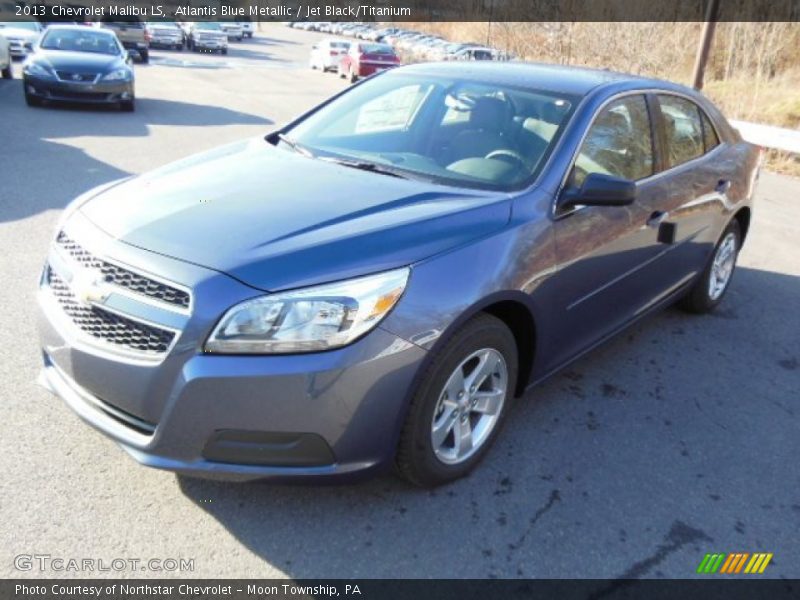Atlantis Blue Metallic / Jet Black/Titanium 2013 Chevrolet Malibu LS