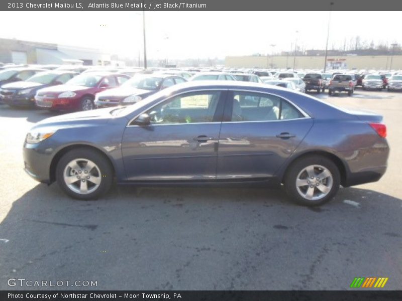 Atlantis Blue Metallic / Jet Black/Titanium 2013 Chevrolet Malibu LS