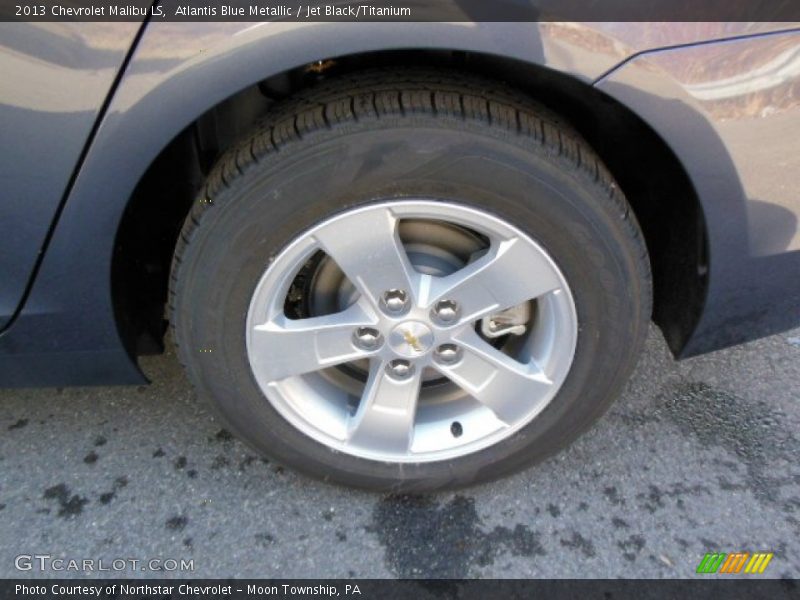 Atlantis Blue Metallic / Jet Black/Titanium 2013 Chevrolet Malibu LS