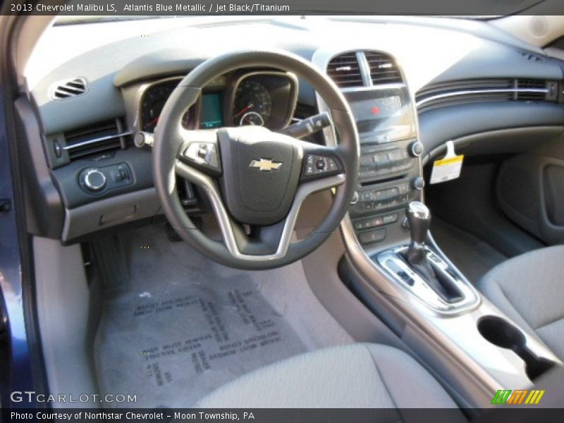 Atlantis Blue Metallic / Jet Black/Titanium 2013 Chevrolet Malibu LS