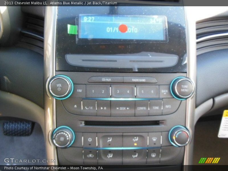Atlantis Blue Metallic / Jet Black/Titanium 2013 Chevrolet Malibu LS