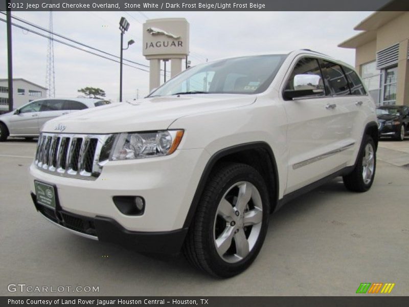 Stone White / Dark Frost Beige/Light Frost Beige 2012 Jeep Grand Cherokee Overland