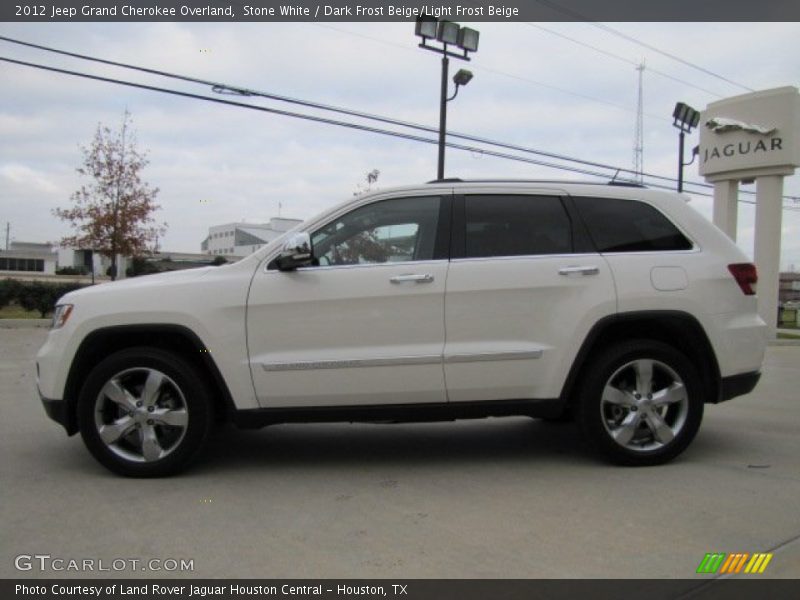 Stone White / Dark Frost Beige/Light Frost Beige 2012 Jeep Grand Cherokee Overland