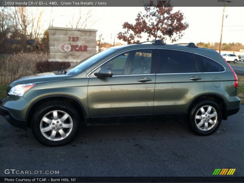 Green Tea Metallic / Ivory 2009 Honda CR-V EX-L 4WD