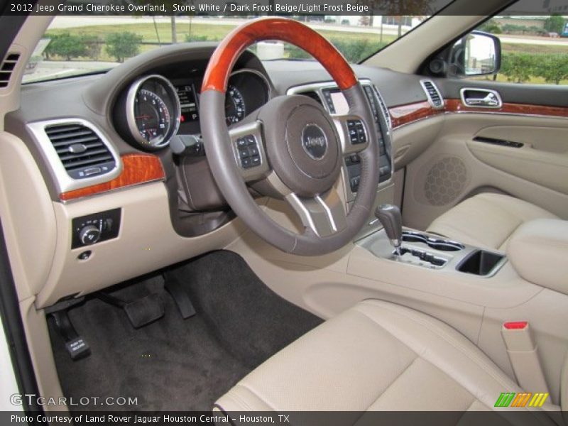 Stone White / Dark Frost Beige/Light Frost Beige 2012 Jeep Grand Cherokee Overland