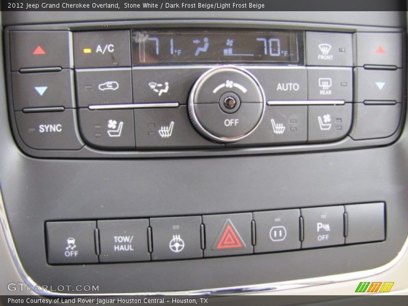 Stone White / Dark Frost Beige/Light Frost Beige 2012 Jeep Grand Cherokee Overland
