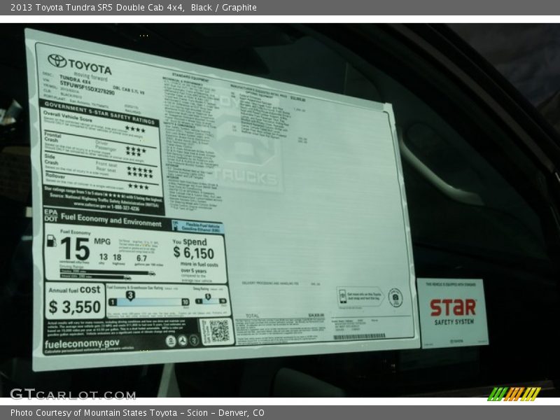 Black / Graphite 2013 Toyota Tundra SR5 Double Cab 4x4