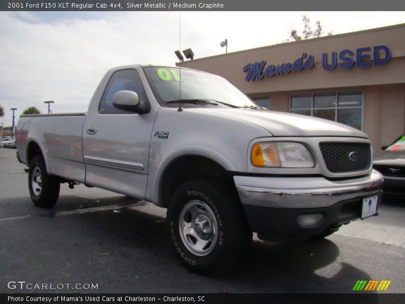 Silver Metallic / Medium Graphite 2001 Ford F150 XLT Regular Cab 4x4