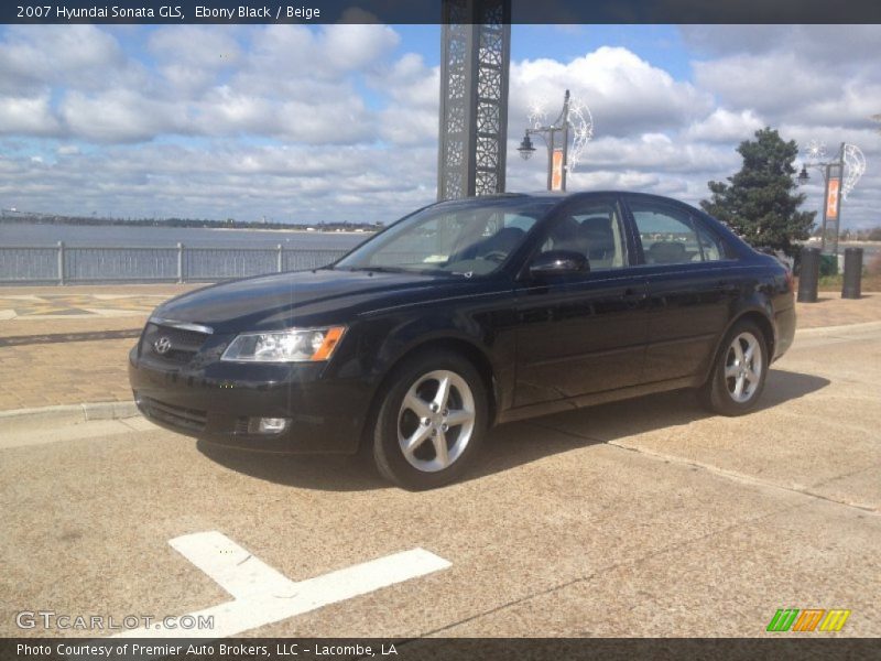 Ebony Black / Beige 2007 Hyundai Sonata GLS