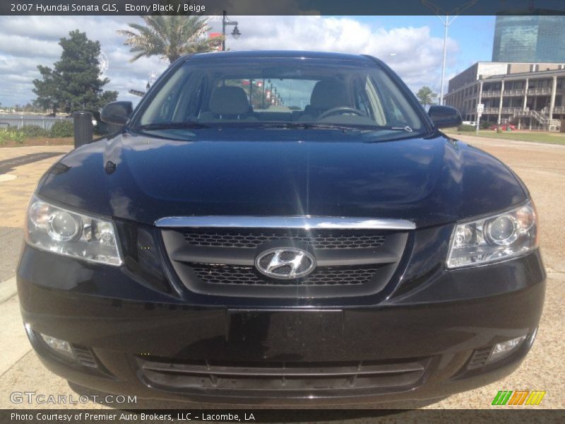 Ebony Black / Beige 2007 Hyundai Sonata GLS