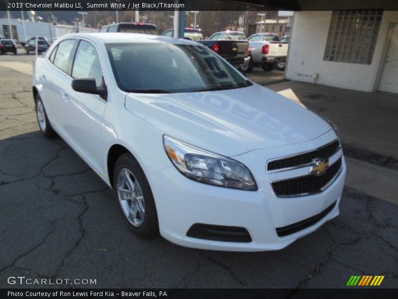 Summit White / Jet Black/Titanium 2013 Chevrolet Malibu LS