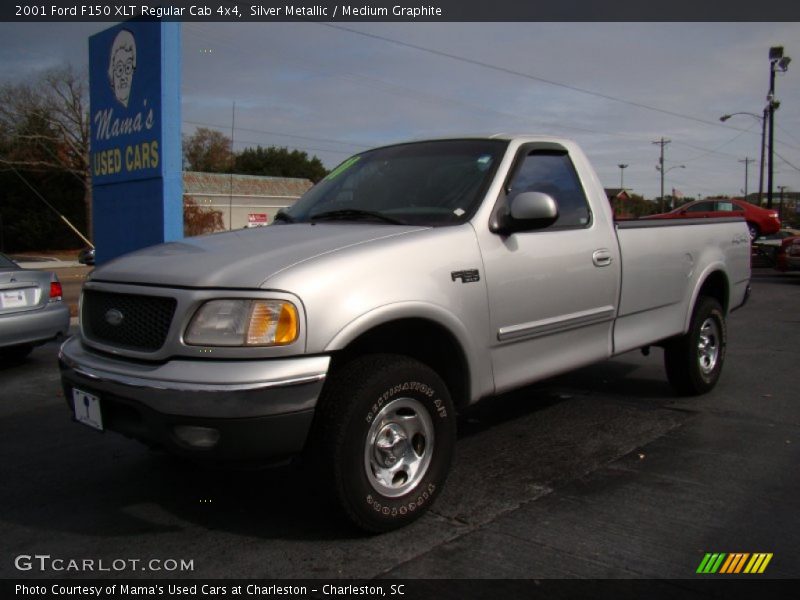 Silver Metallic / Medium Graphite 2001 Ford F150 XLT Regular Cab 4x4