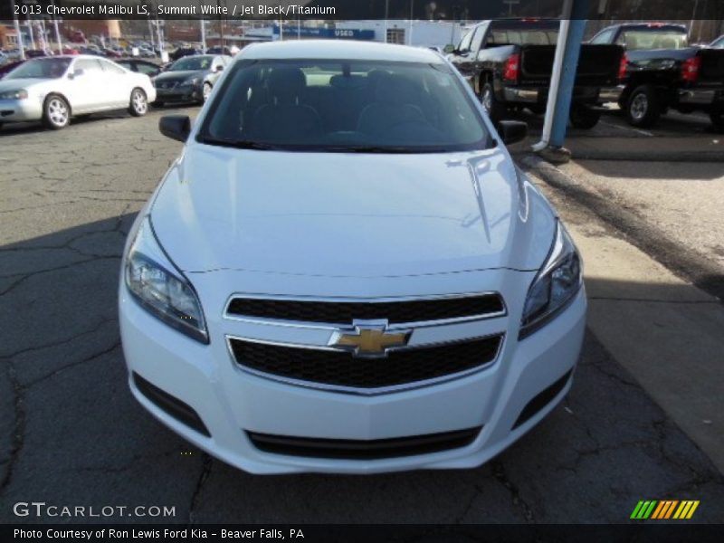 Summit White / Jet Black/Titanium 2013 Chevrolet Malibu LS