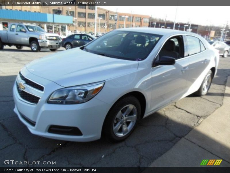 Summit White / Jet Black/Titanium 2013 Chevrolet Malibu LS