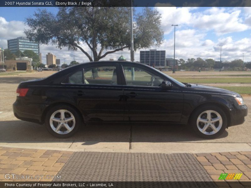 Ebony Black / Beige 2007 Hyundai Sonata GLS