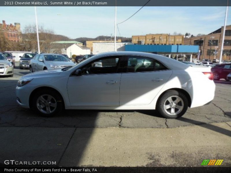 Summit White / Jet Black/Titanium 2013 Chevrolet Malibu LS