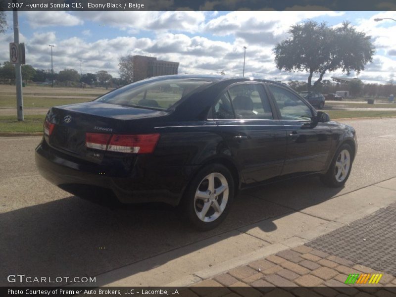 Ebony Black / Beige 2007 Hyundai Sonata GLS