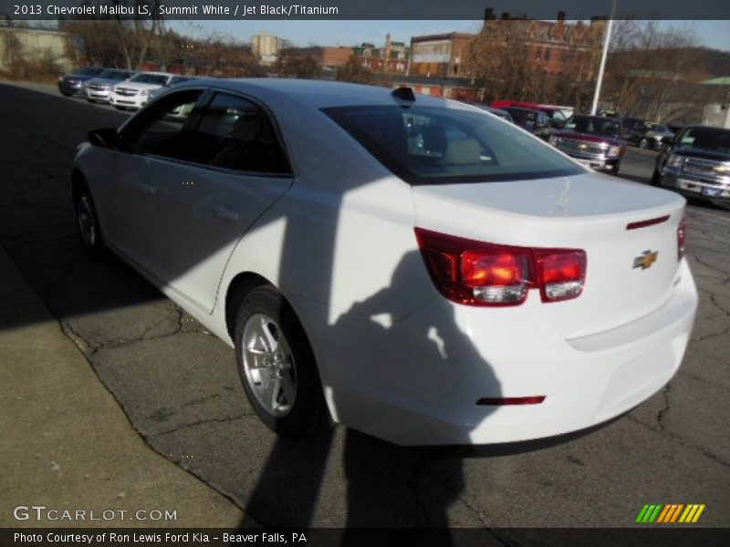 Summit White / Jet Black/Titanium 2013 Chevrolet Malibu LS