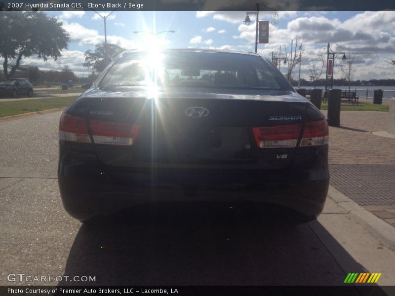 Ebony Black / Beige 2007 Hyundai Sonata GLS