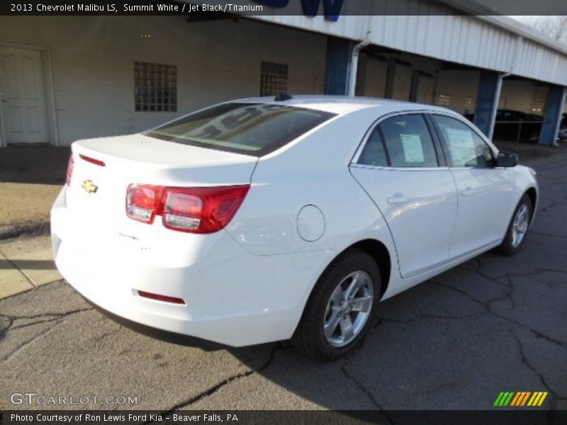 Summit White / Jet Black/Titanium 2013 Chevrolet Malibu LS