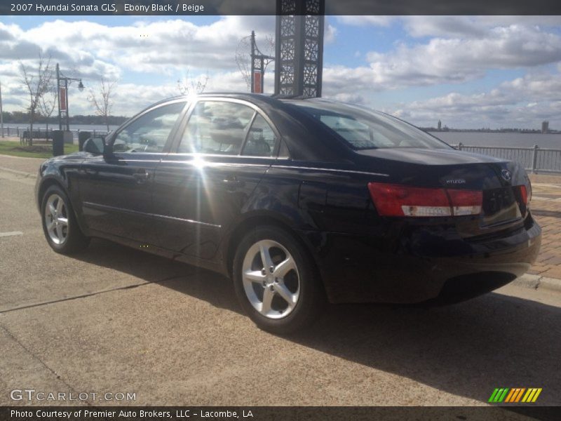 Ebony Black / Beige 2007 Hyundai Sonata GLS
