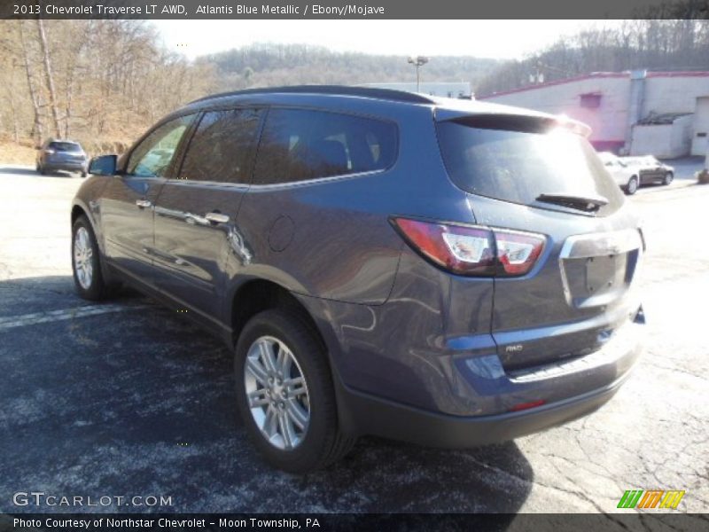 Atlantis Blue Metallic / Ebony/Mojave 2013 Chevrolet Traverse LT AWD