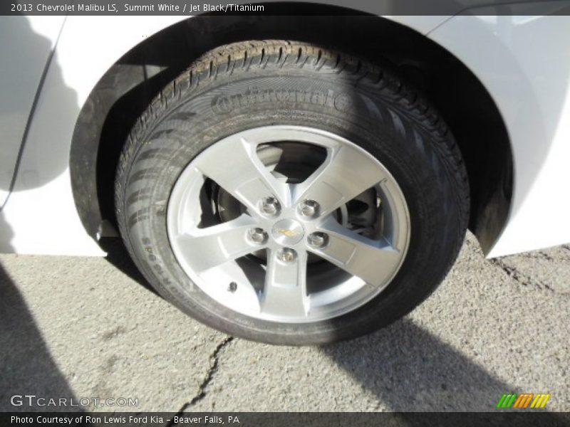 Summit White / Jet Black/Titanium 2013 Chevrolet Malibu LS