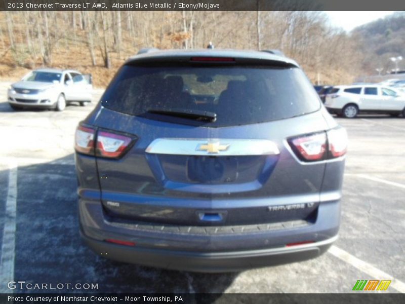 Atlantis Blue Metallic / Ebony/Mojave 2013 Chevrolet Traverse LT AWD