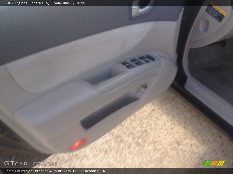 Ebony Black / Beige 2007 Hyundai Sonata GLS