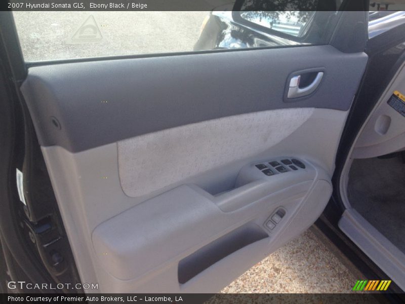 Ebony Black / Beige 2007 Hyundai Sonata GLS