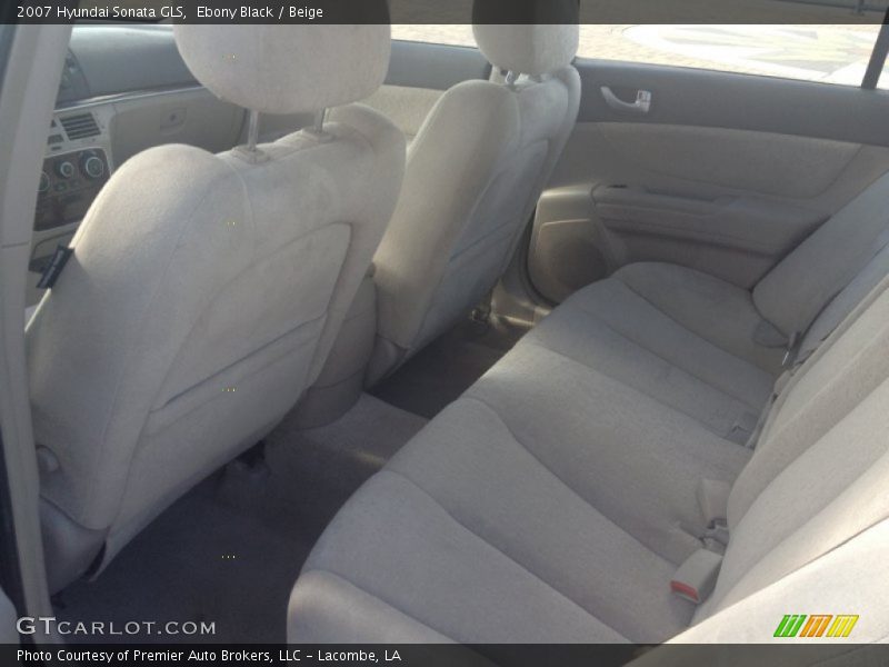 Ebony Black / Beige 2007 Hyundai Sonata GLS