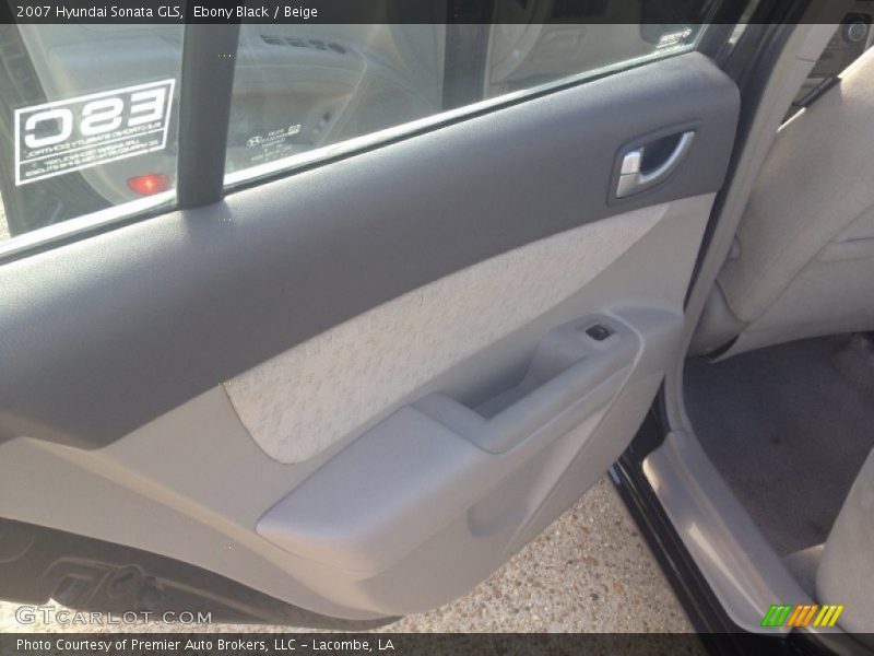 Ebony Black / Beige 2007 Hyundai Sonata GLS
