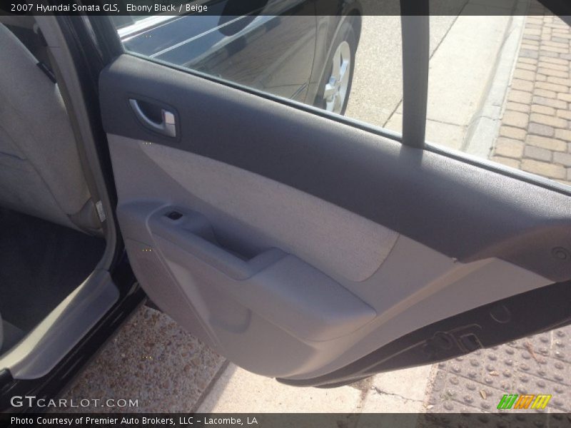 Ebony Black / Beige 2007 Hyundai Sonata GLS