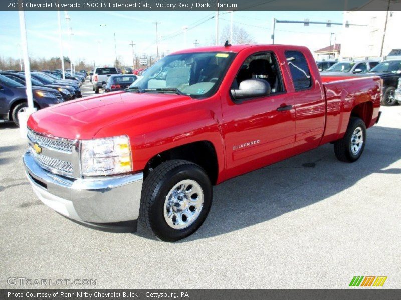 Victory Red / Dark Titanium 2013 Chevrolet Silverado 1500 LS Extended Cab